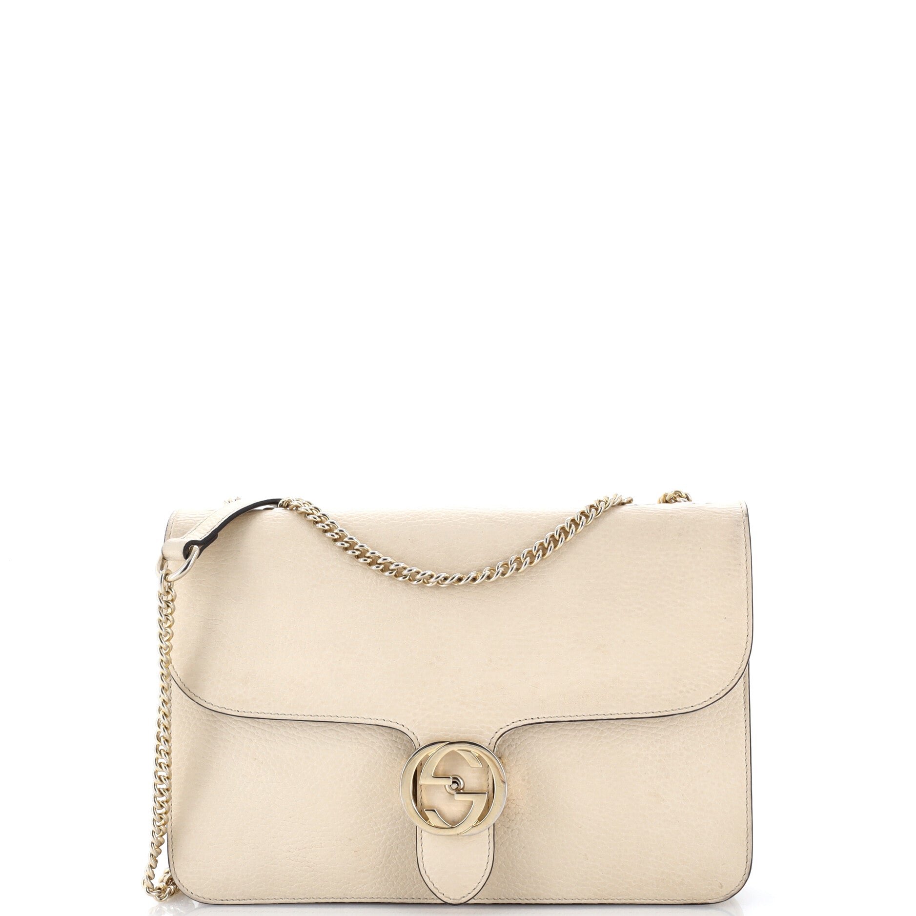 Gucci Interlocking Shoulder Bag Leather Medium