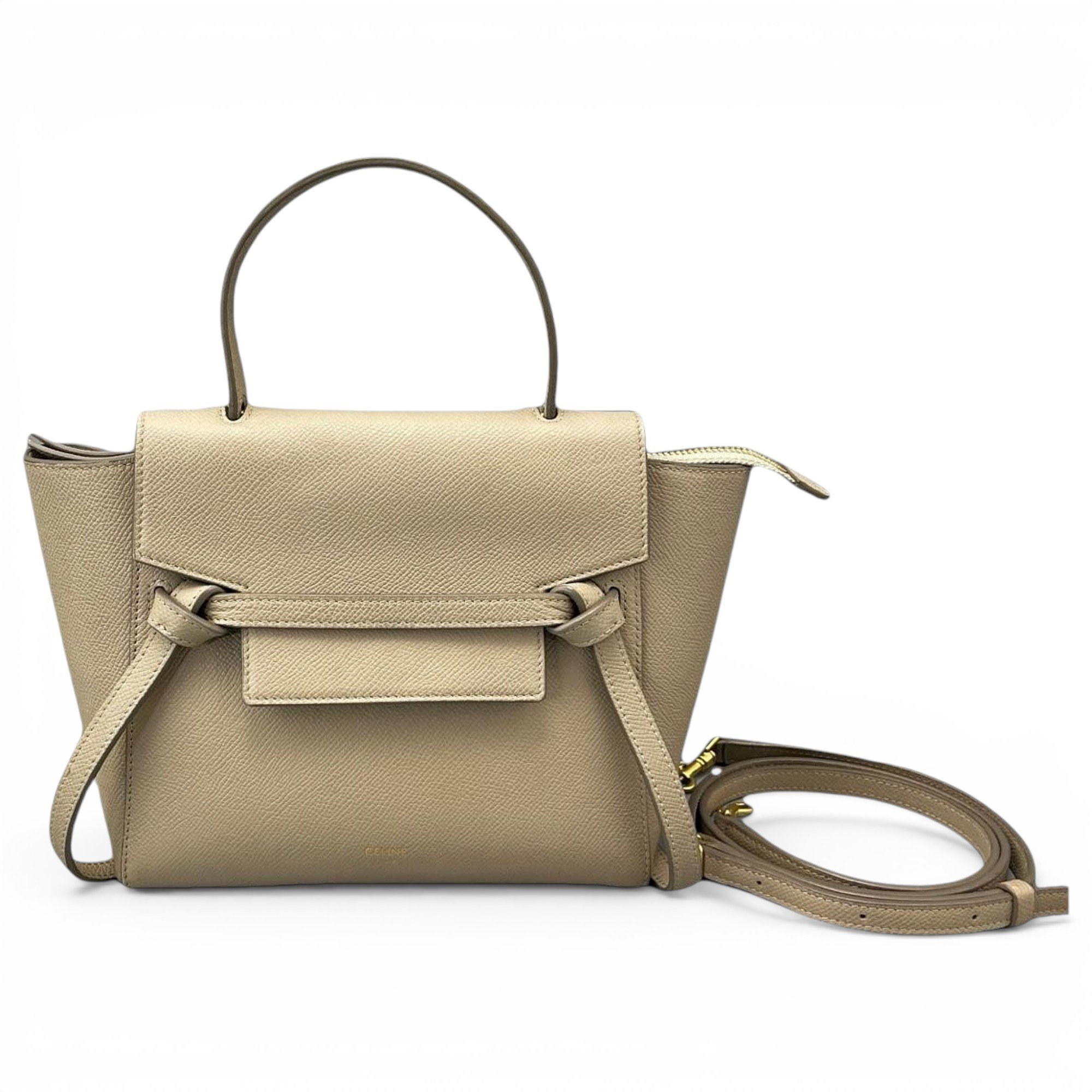 Belt leather handbag