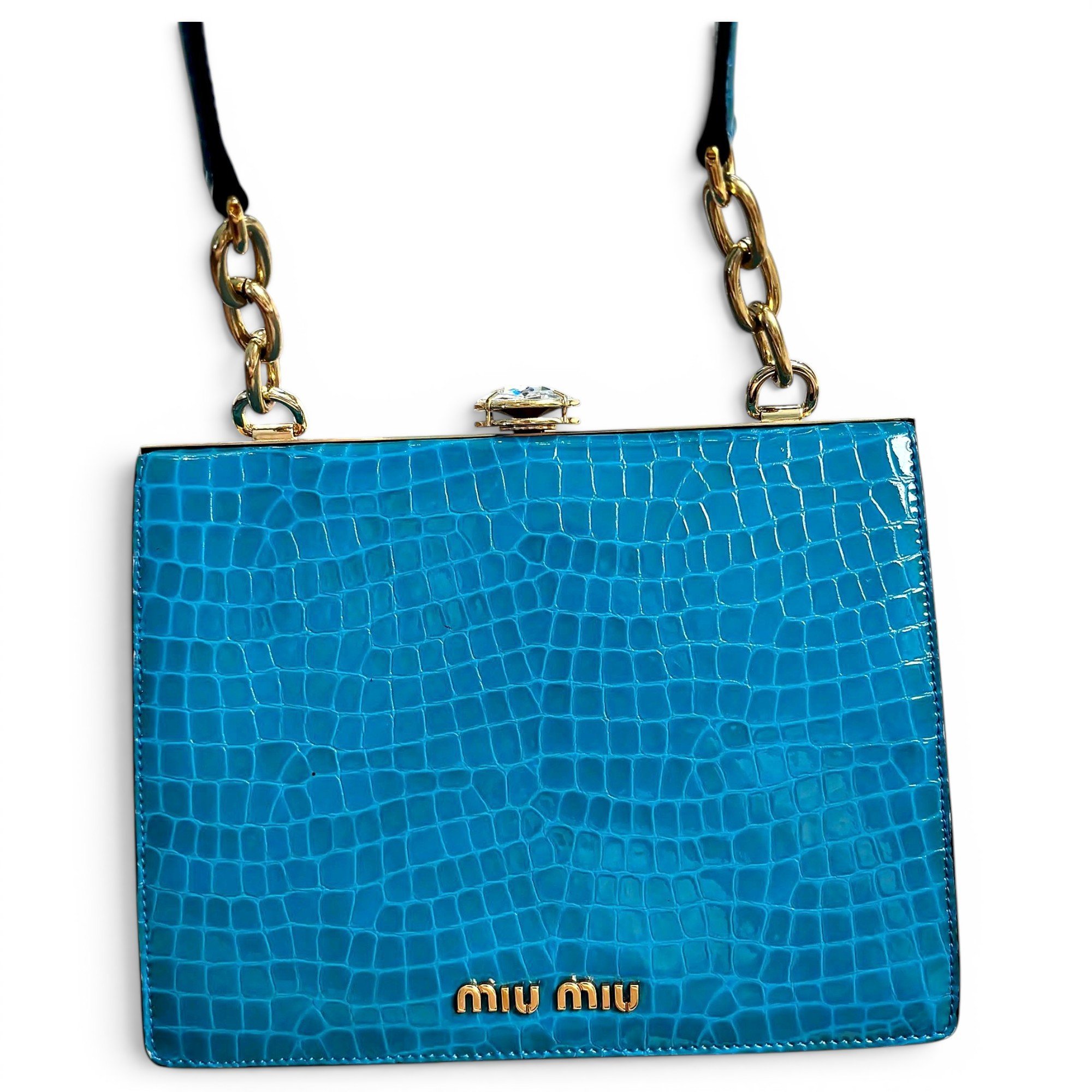 Patent leather handbag