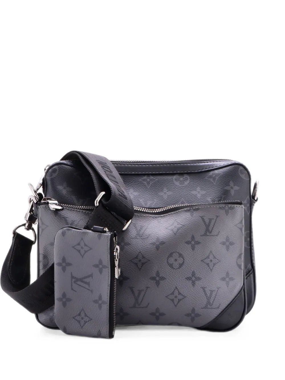 Trio Messenger Bag Reverse Monogram Eclipse Canvas crossbody bag