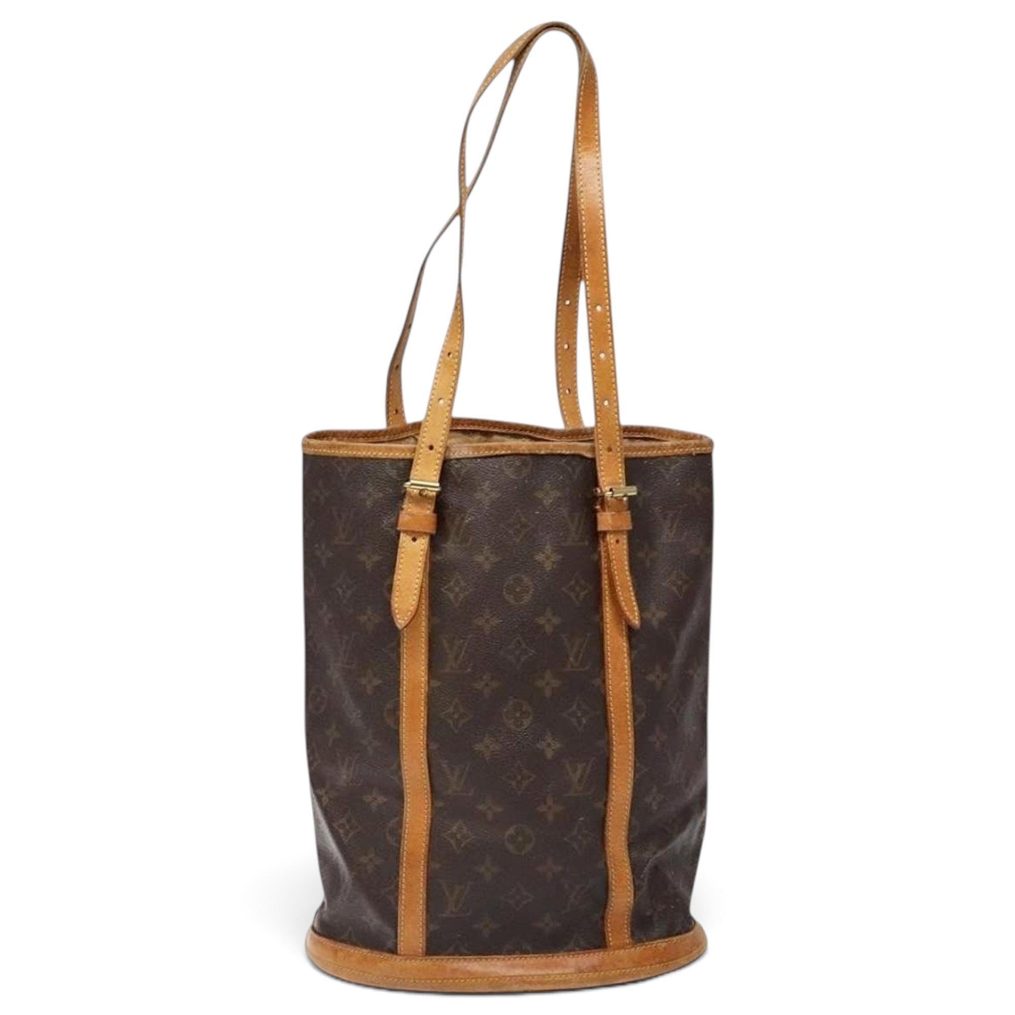 Bucket leather handbag