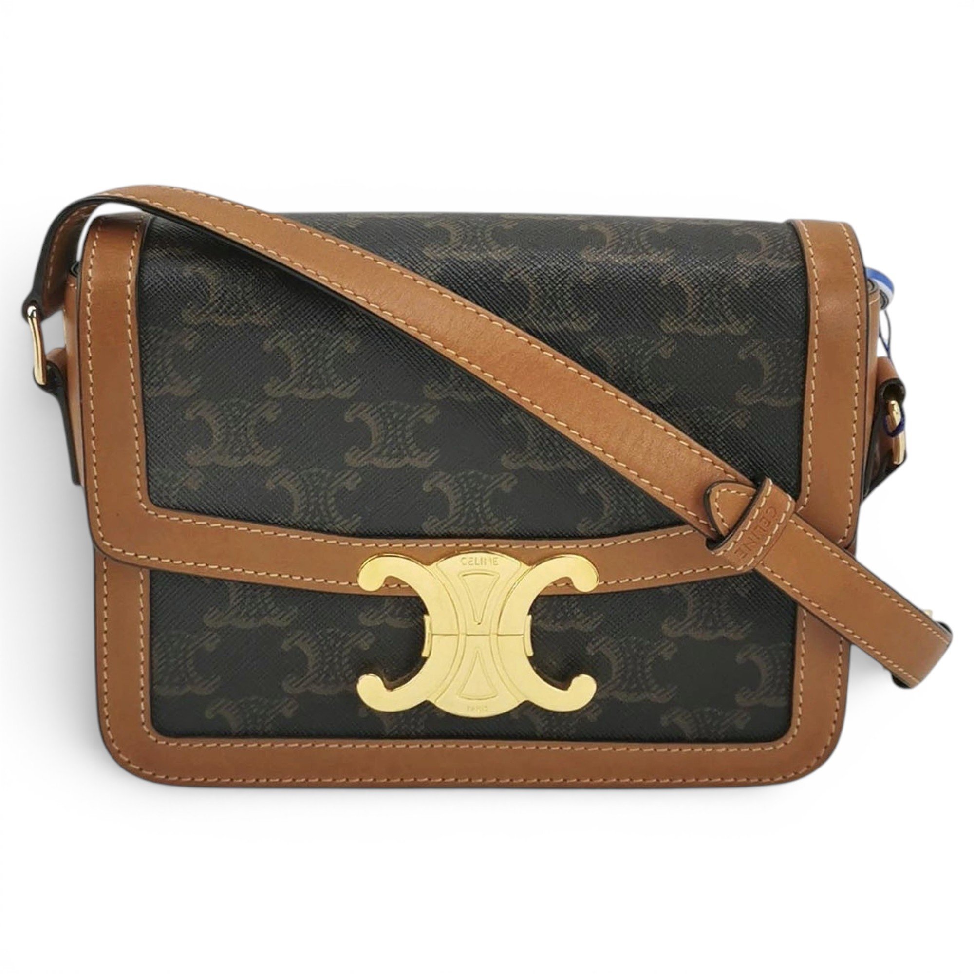 Triomphe leather handbag