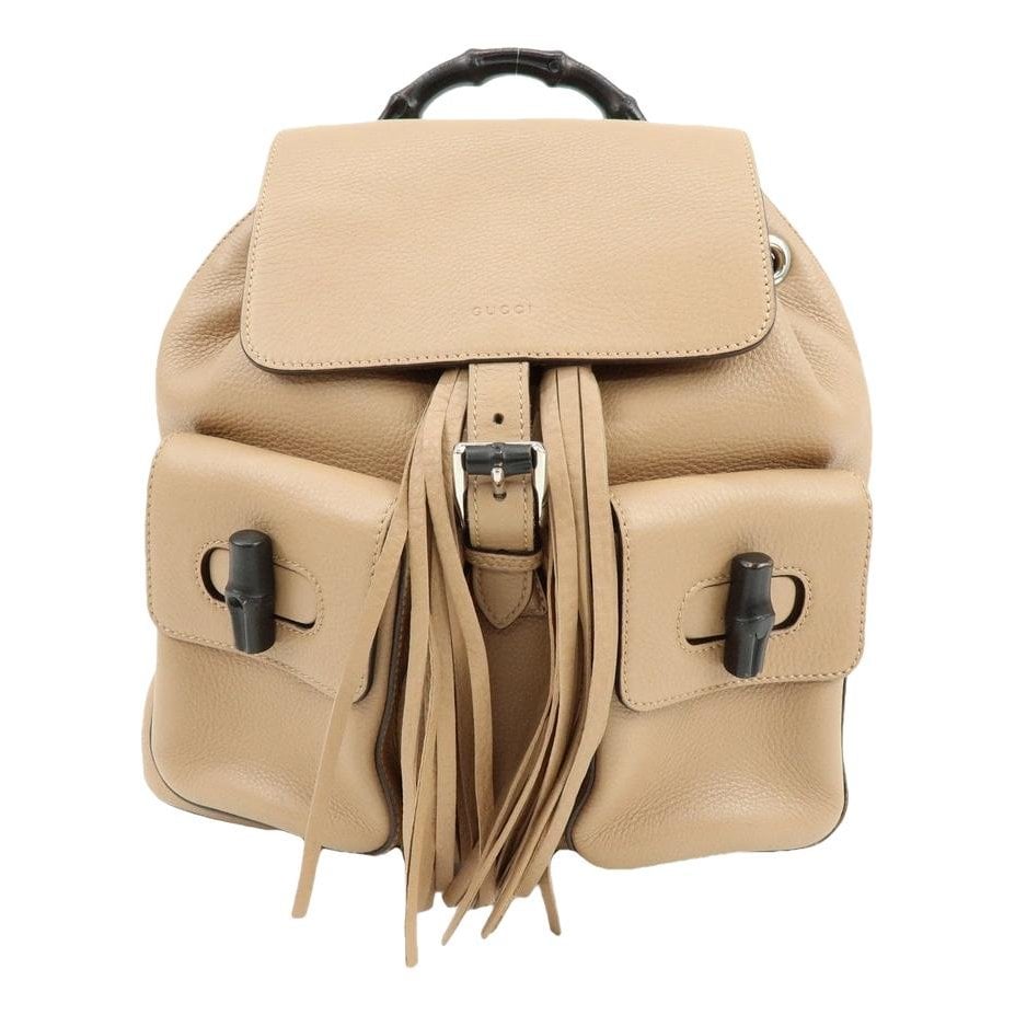 Leather backpack