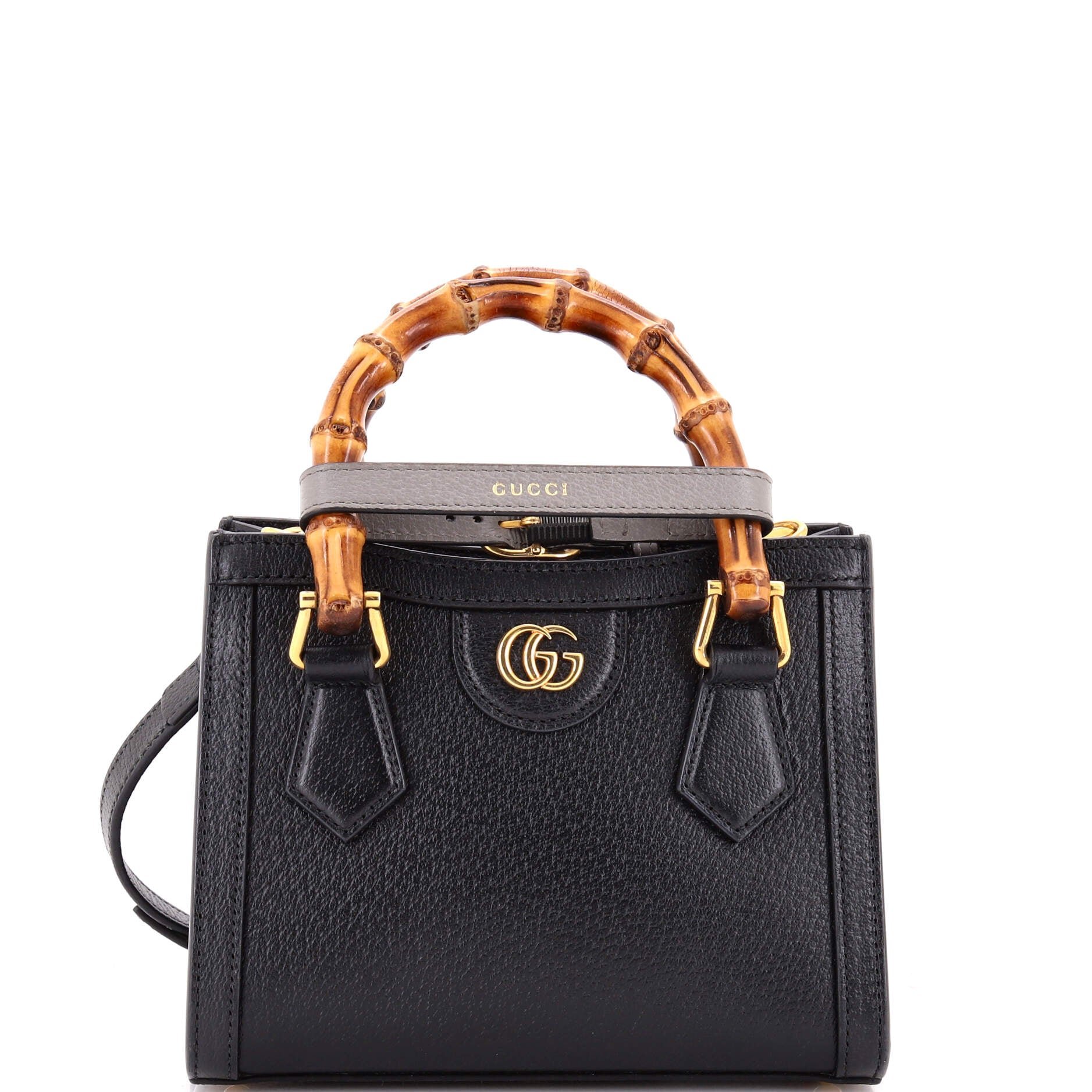 Diana NM Bamboo Handle Tote Leather Mini