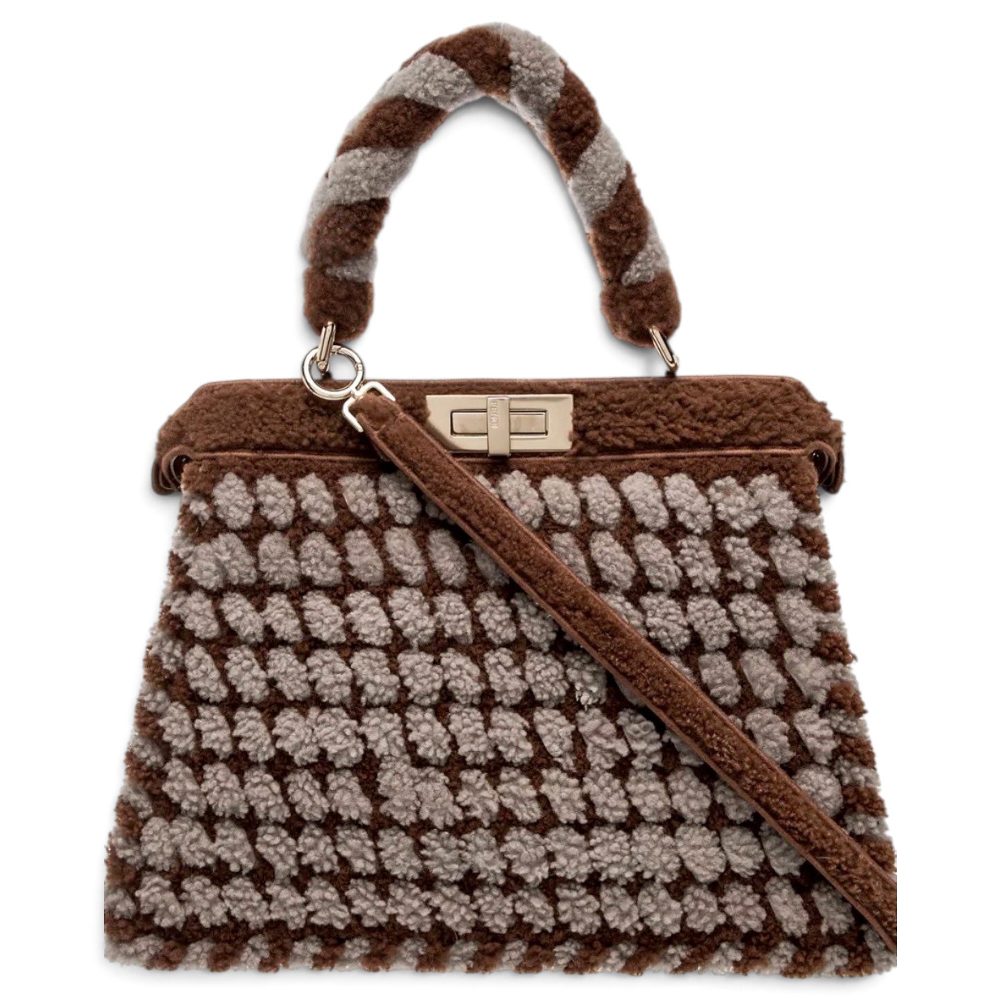 Peekaboo wool handbag