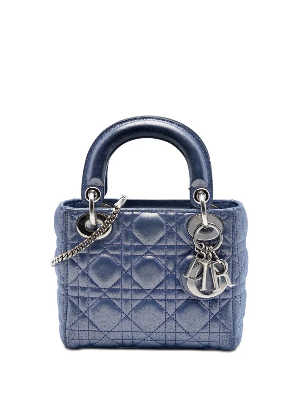 2016 Mini Iridescent Lambskin Cannage Lady Dior satchel