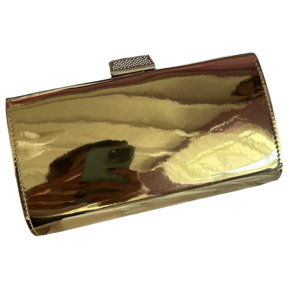 Celeste patent leather clutch bag