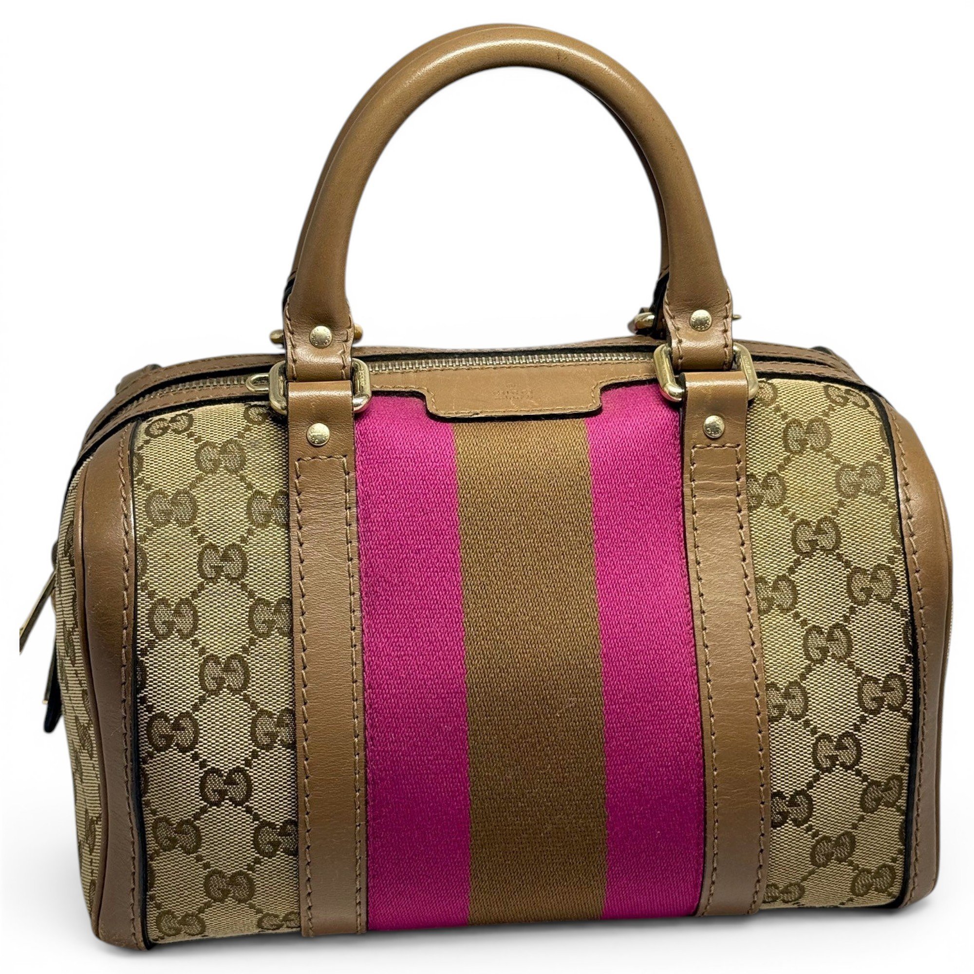 Boston leather handbag