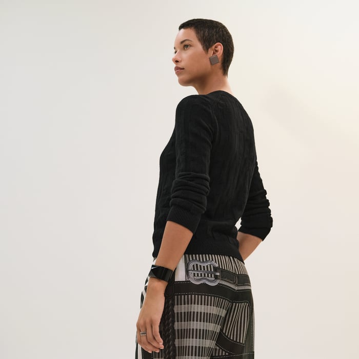 Noir "H" Long-sleeve Sweater