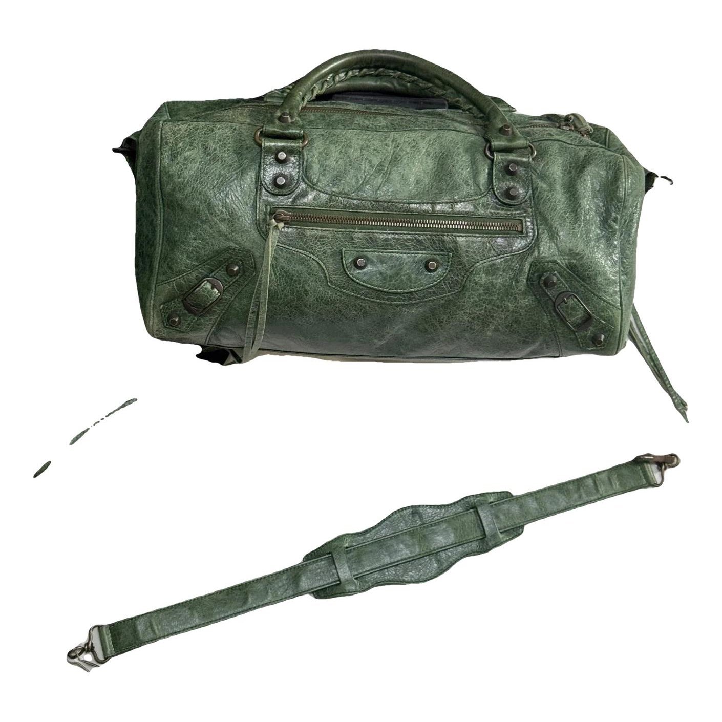 Twiggy leather bowling bag