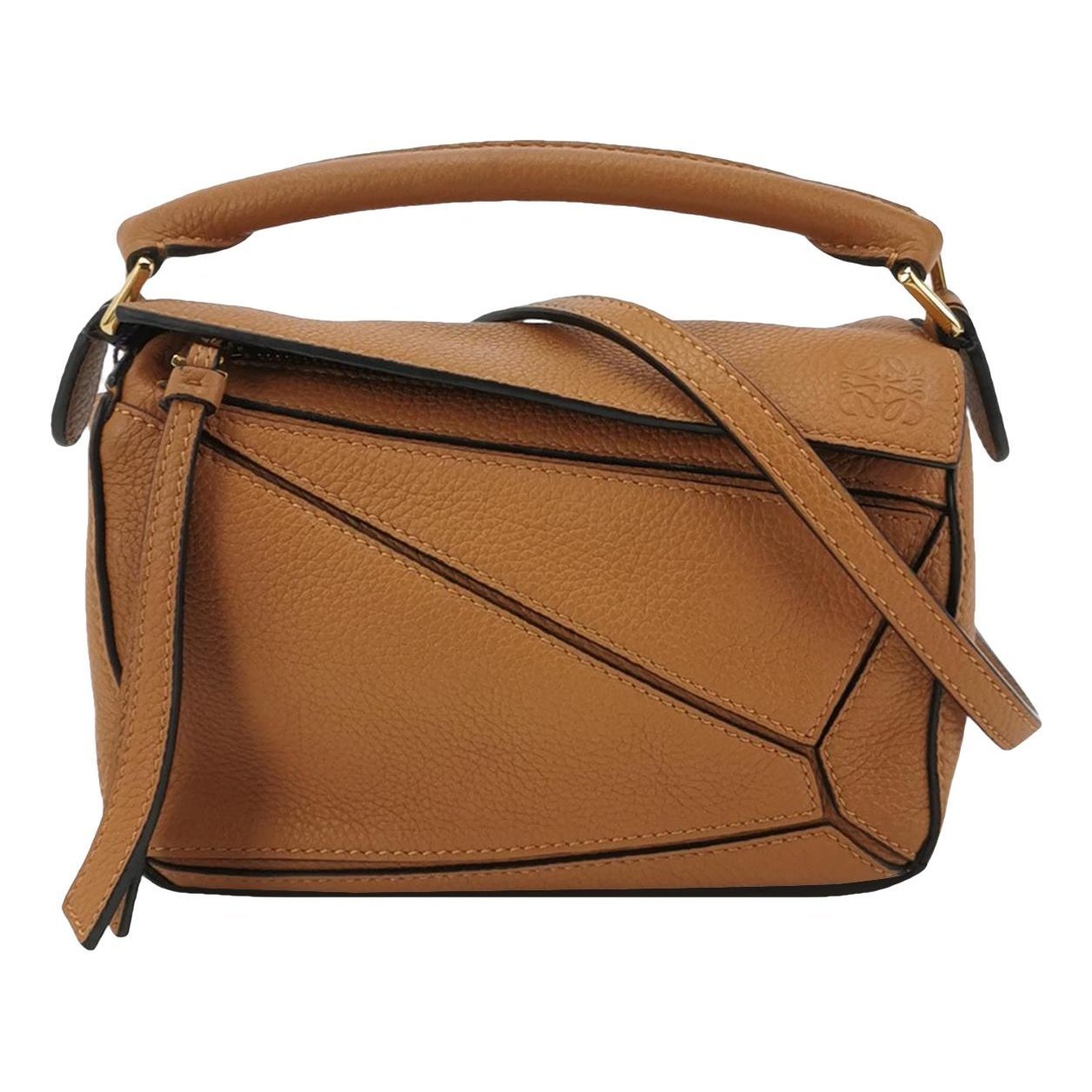 Puzzle leather handbag