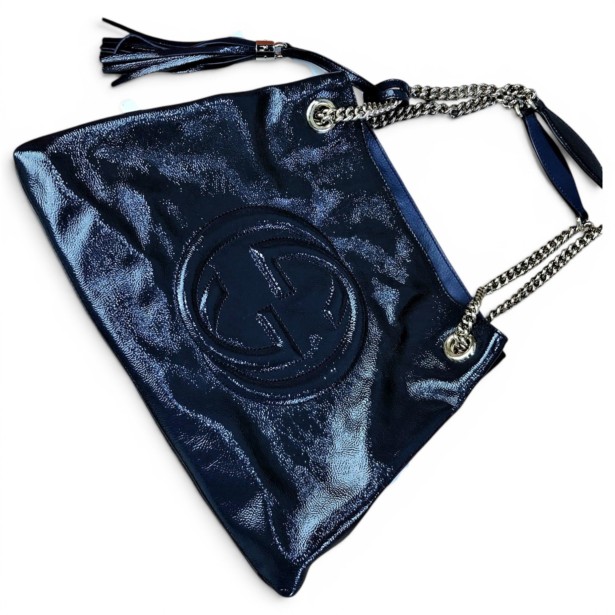 Soho patent leather handbag