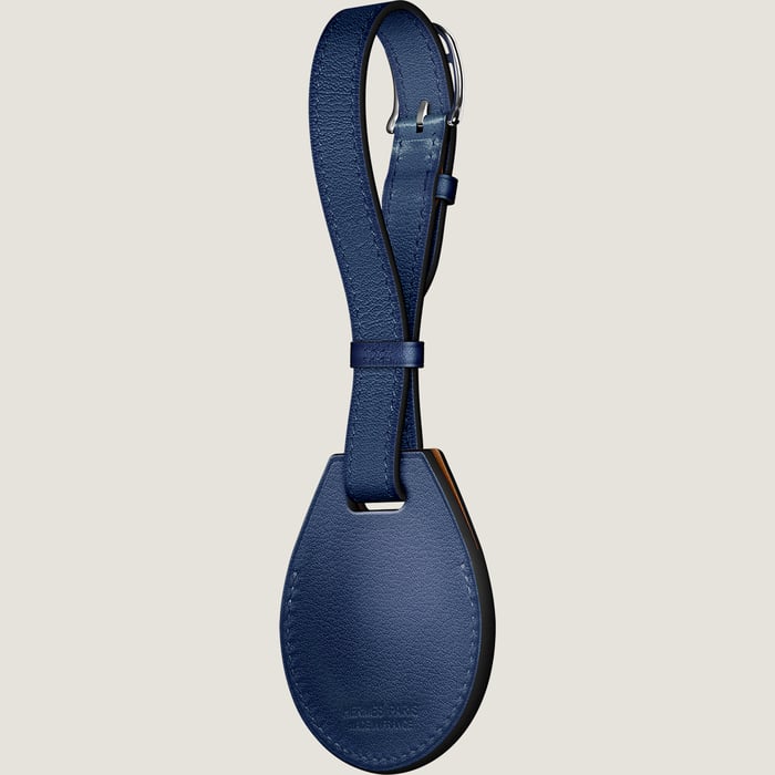 Bleu Saphir Apple Airtag Hermès Luggage Tag