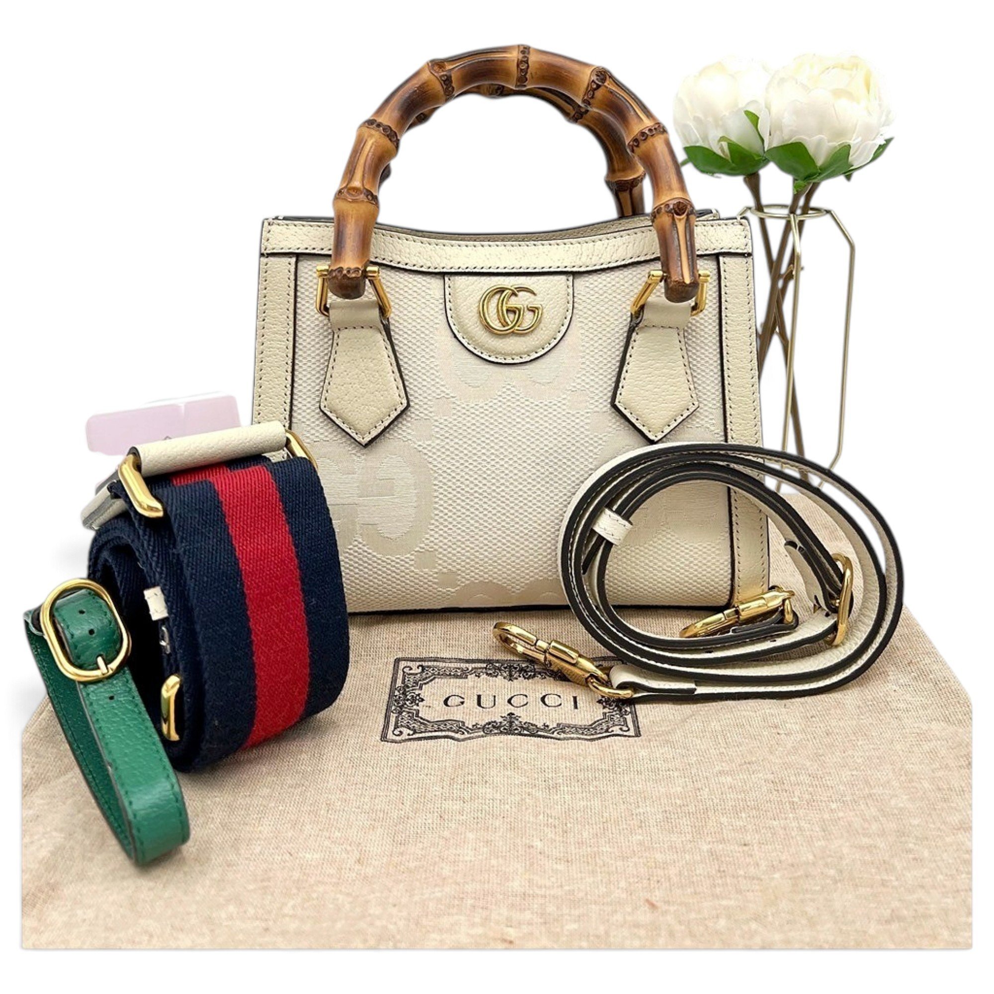 Diana Bamboo leather handbag