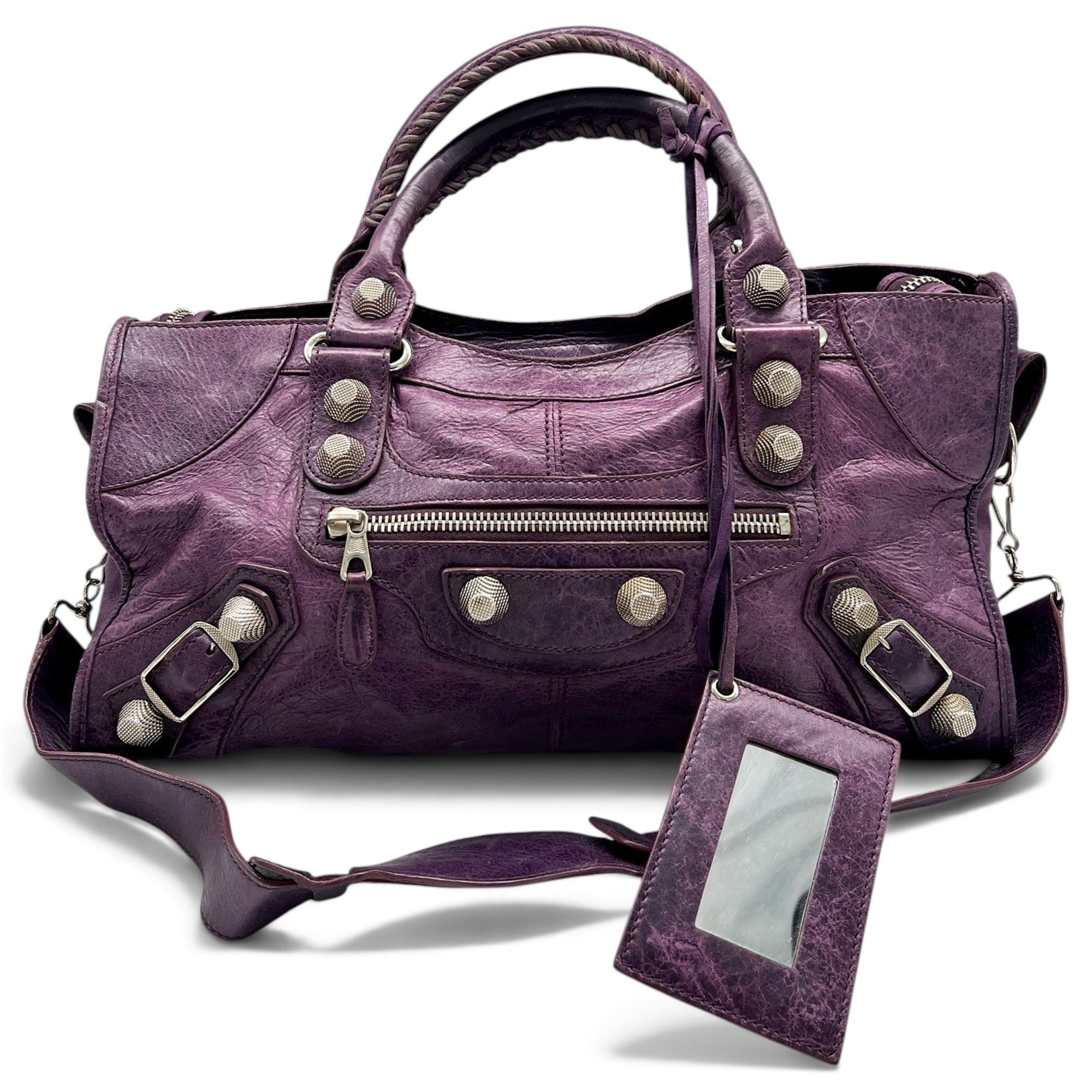 City leather handbag