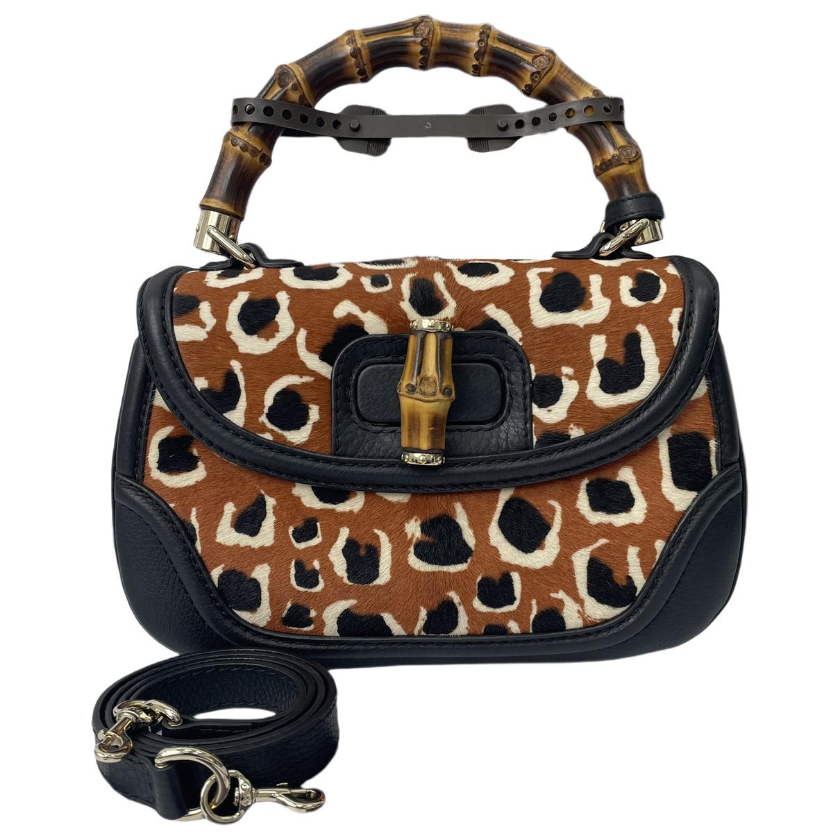 Bamboo Convertible Satchel leather handbag