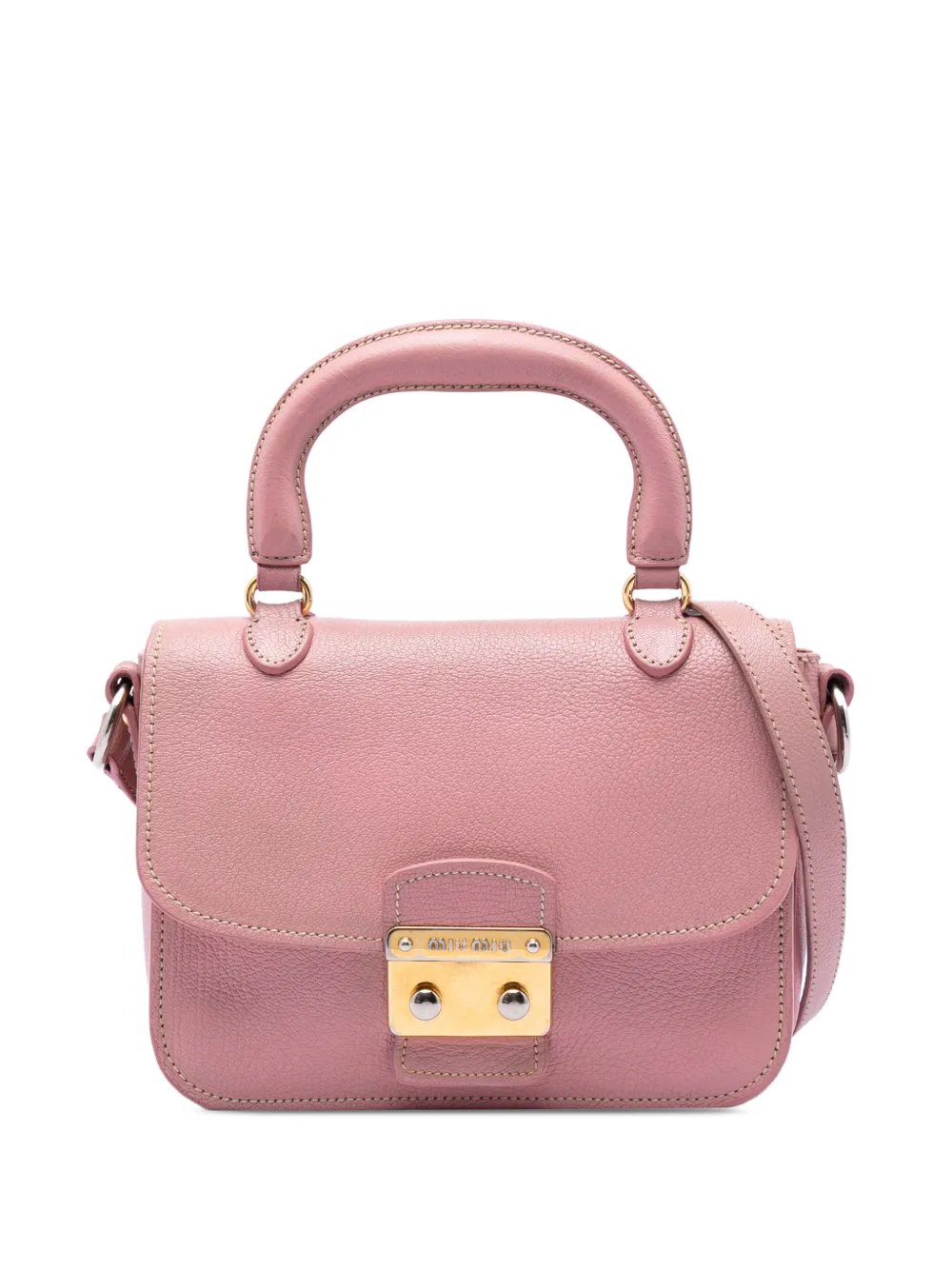 Miu Miu 2010-2026 Goatskin Madras Top Handle Bag satchel