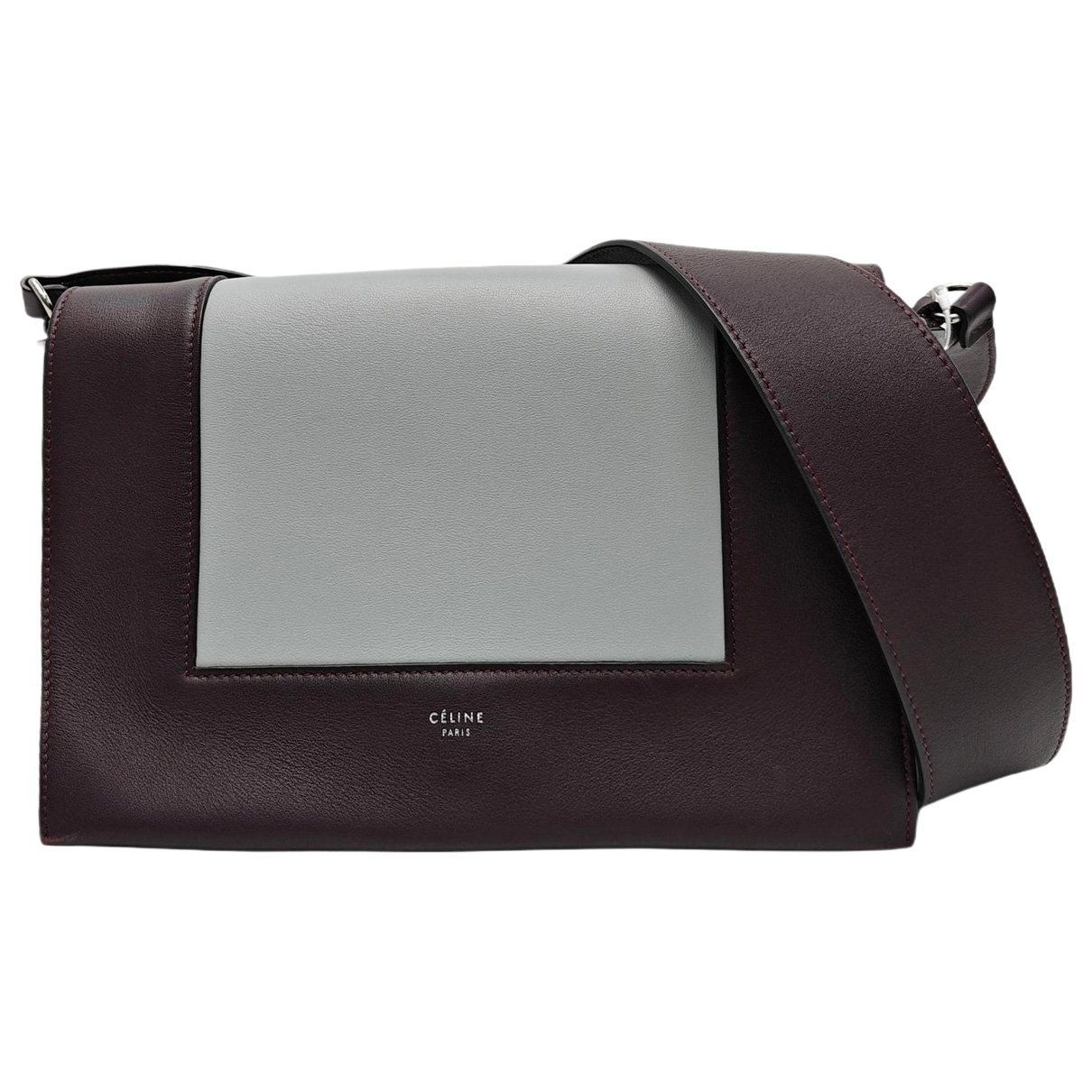 Frame leather handbag