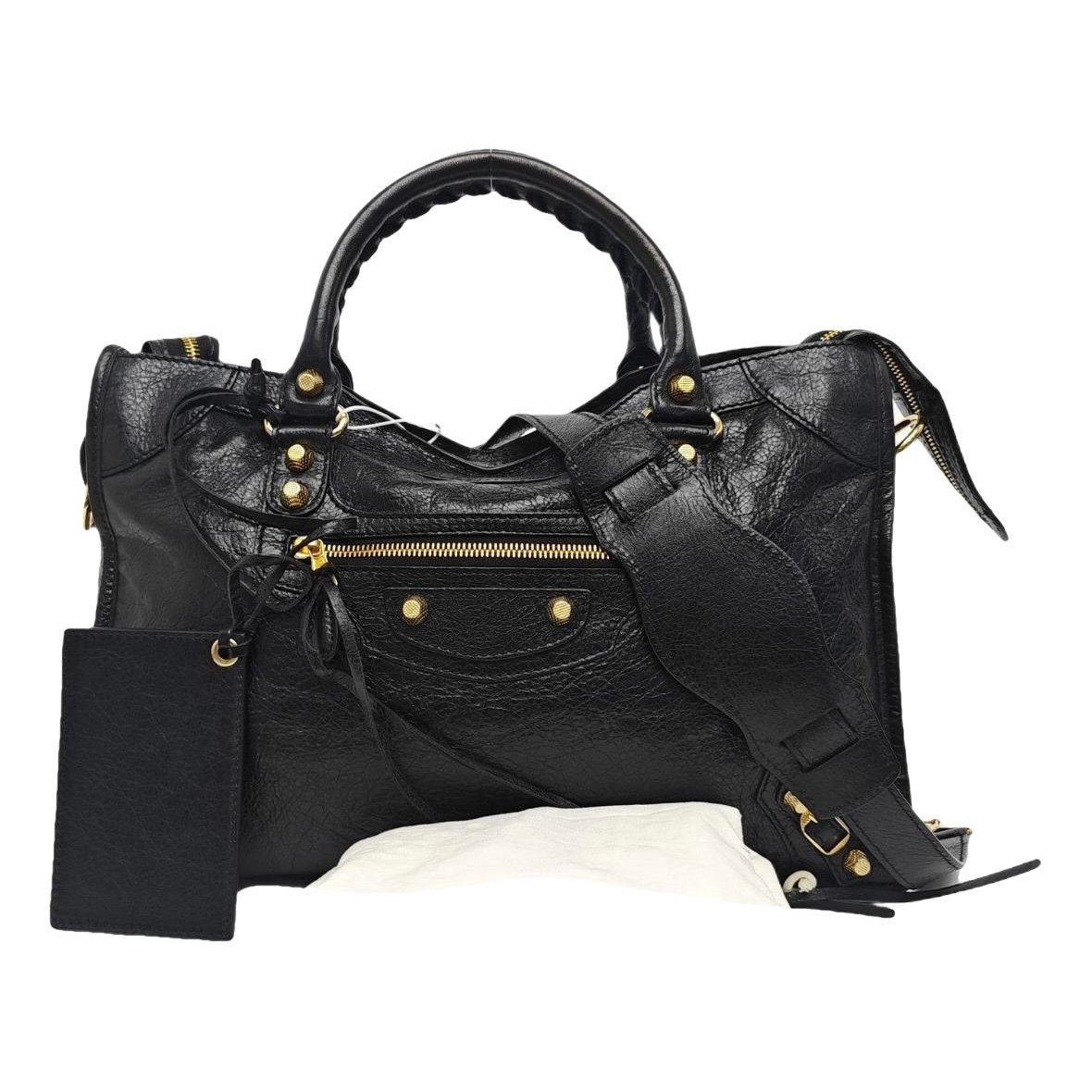 City leather handbag