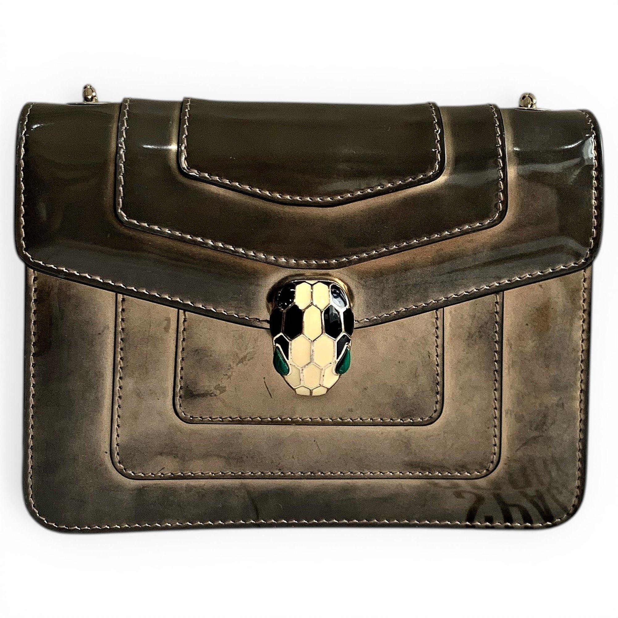 Serpenti leather handbag