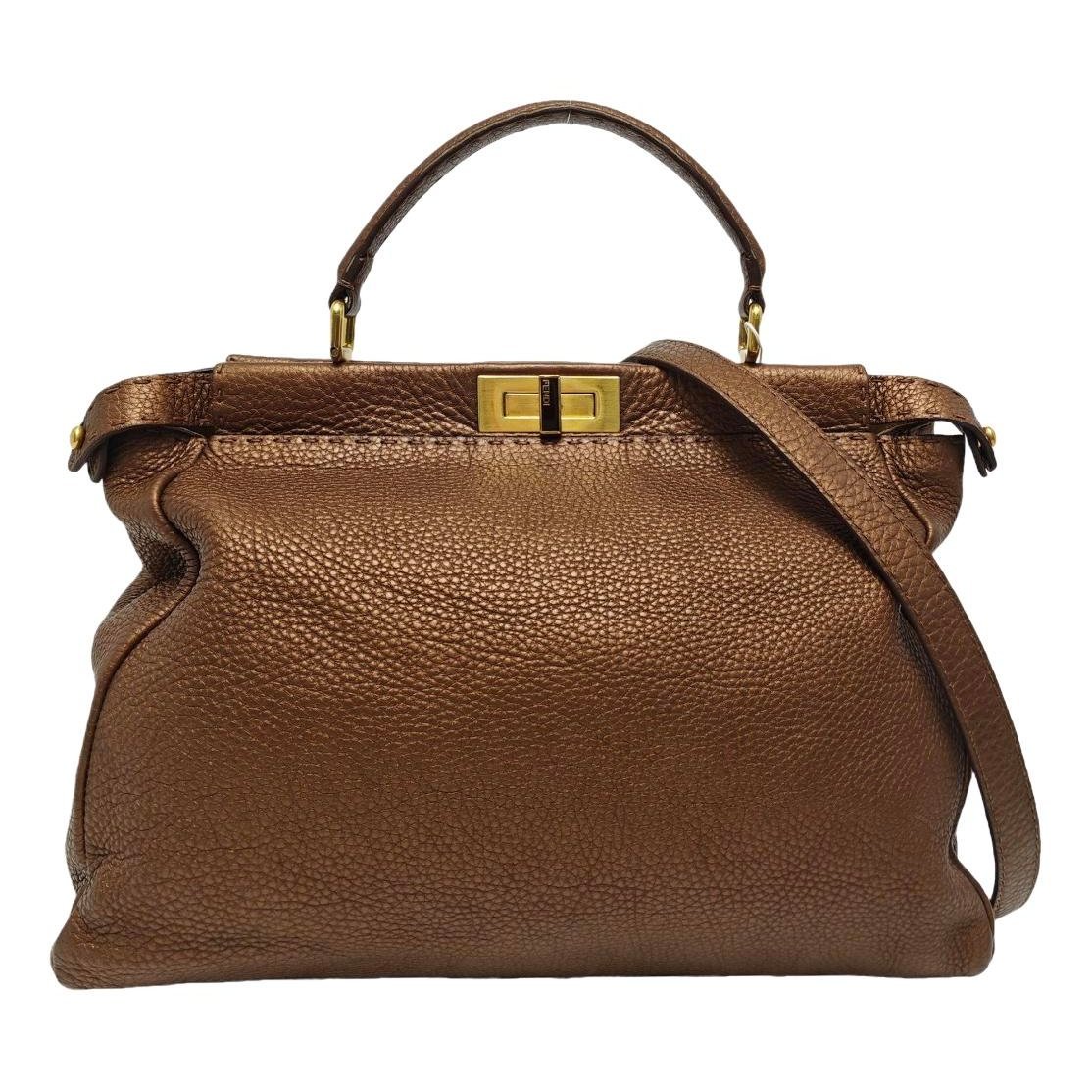 Peekaboo leather handbag