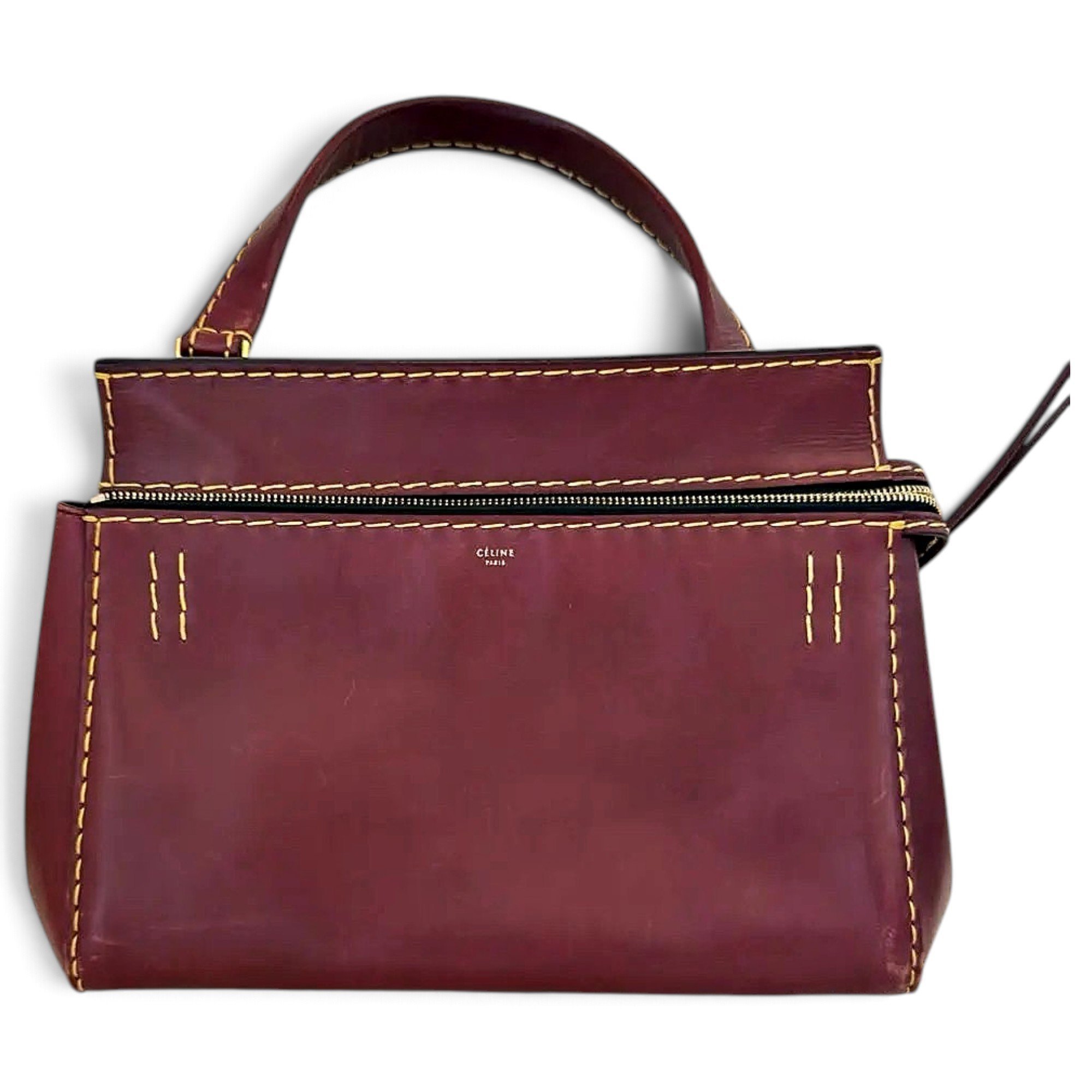 Edge leather handbag