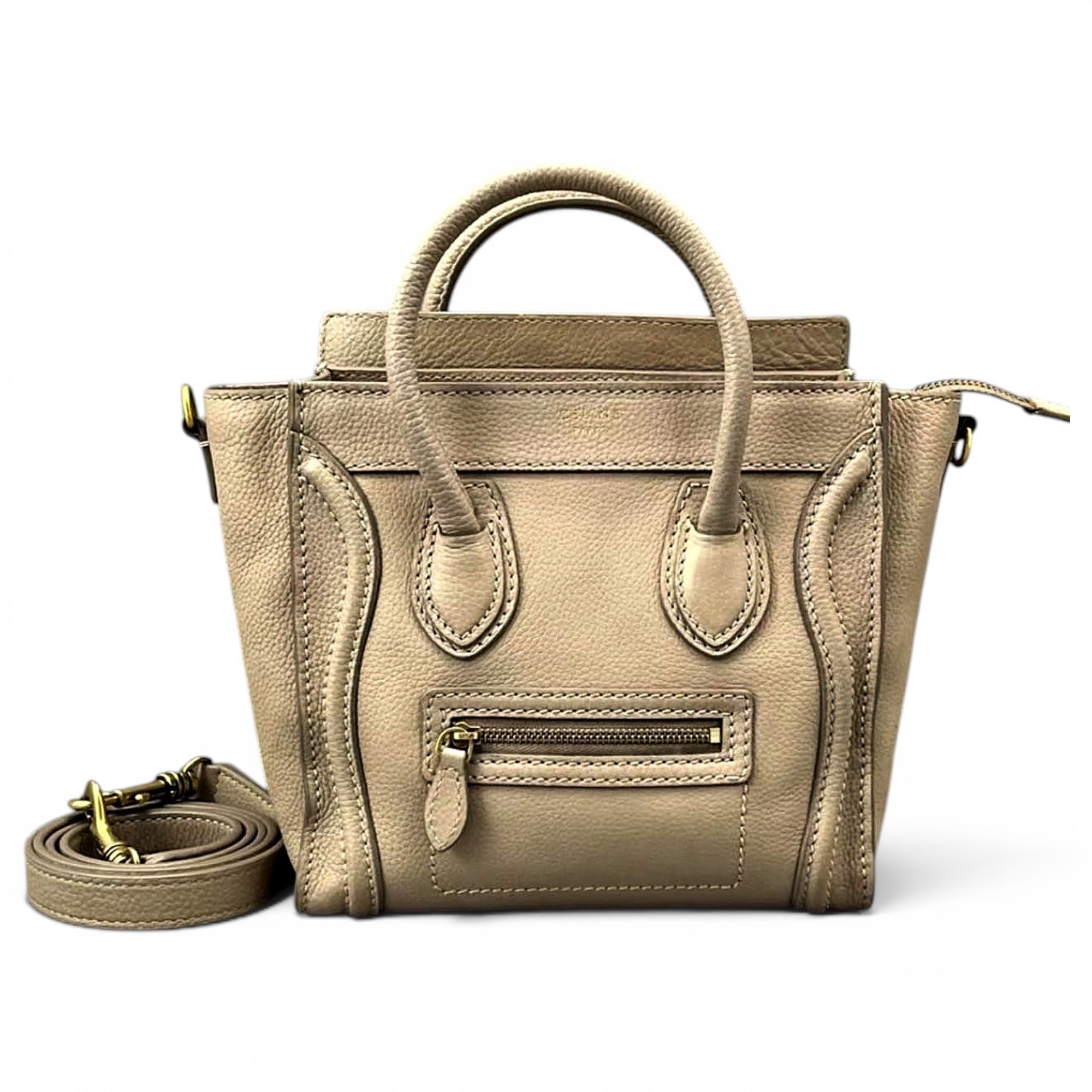 Celine Nano Luggage leather handbag