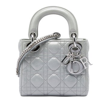 Mini Iridescent Lambskin Cannage Lady Dior