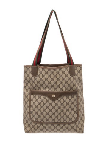 GG Plus GG Supreme Sherry Line Tote Bag