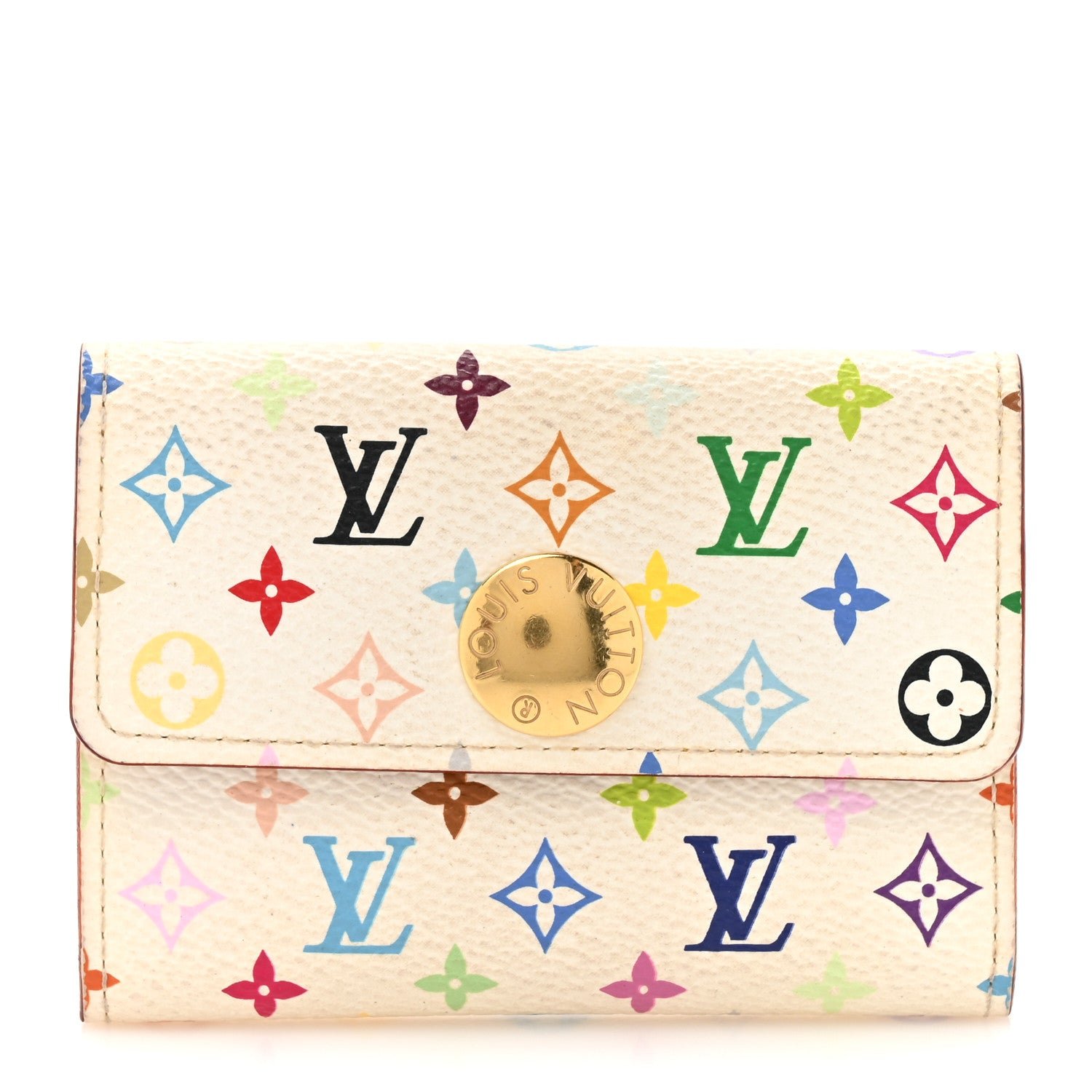 Louis Vuitton Monogram Multicolor Business Card Holder White