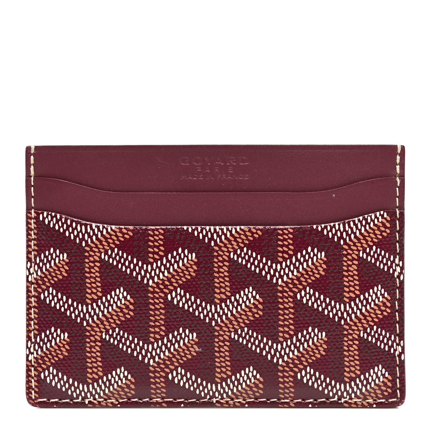 Goyard Goyardine Saint Sulpice Card Holder Bordeaux
