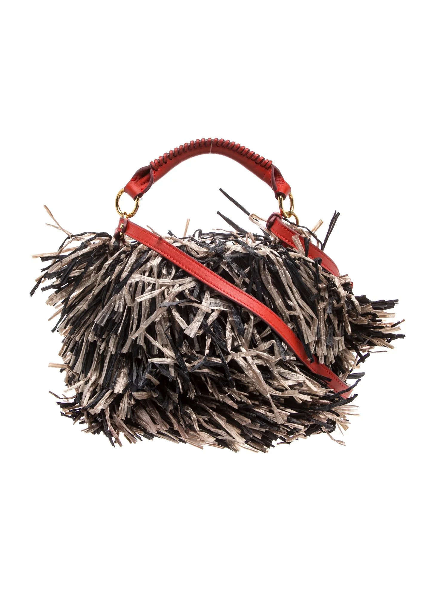 Raffia Top Handle Bag