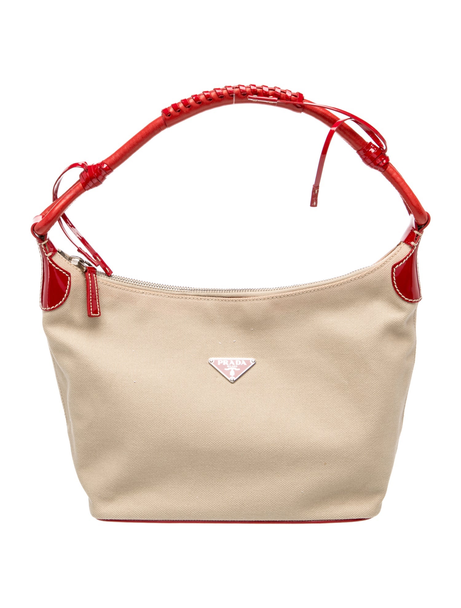 Enameled Metal Triangle Shoulder Bag