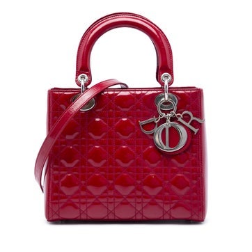 Medium Patent Cannage Lady Dior
