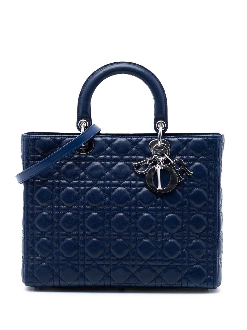 2011 Large Lambskin Cannage Lady Dior satchel