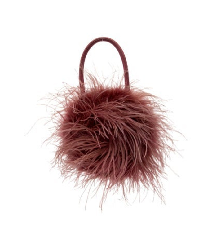 Loeffler Randall Randall Ostrich Feather Top Handle Bag