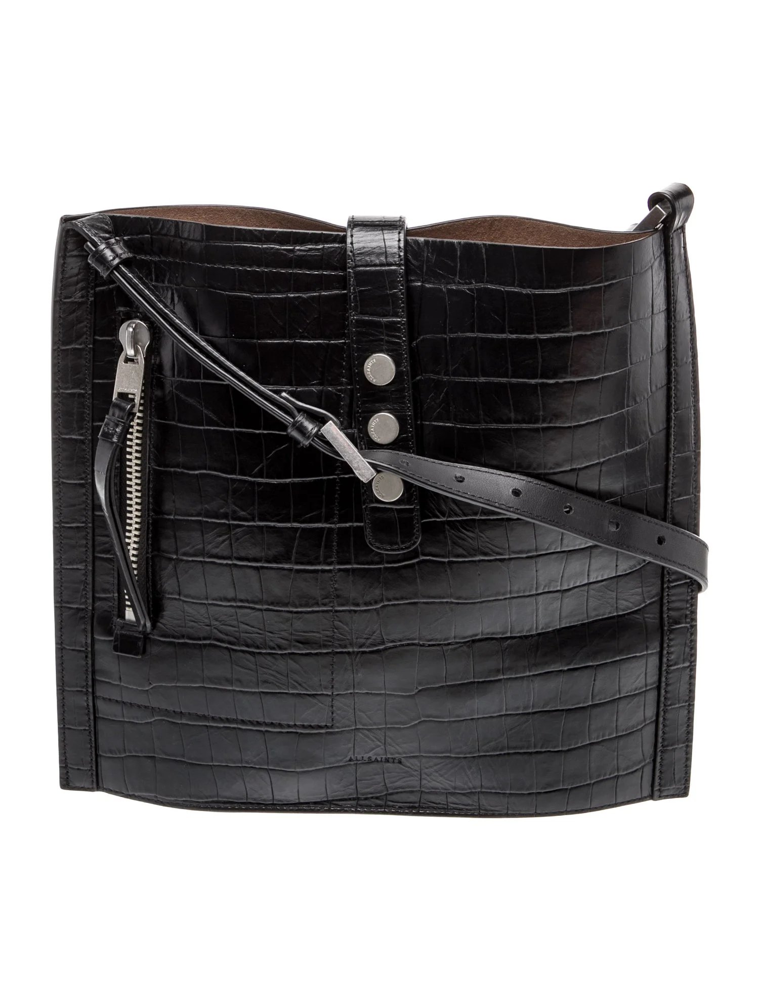 Embossed Leather Crossbody Bag