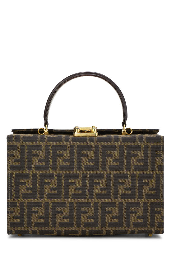 Fendi Brown Zucca Canvas Box Vanity