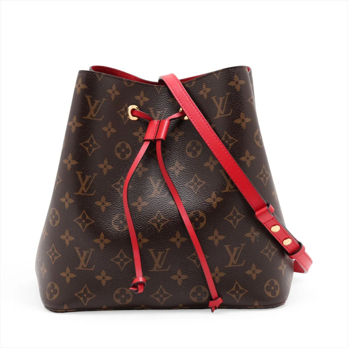 Louis Vuitton Monogram Neonoe M44021 Red x Brown There was an RFID response