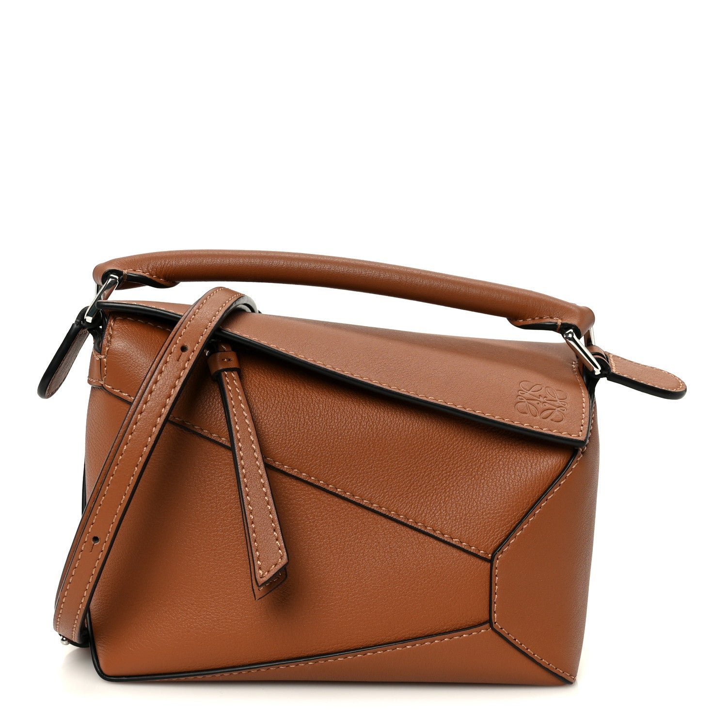 Loewe Calfskin Mini Puzzle Edge Bag Tan