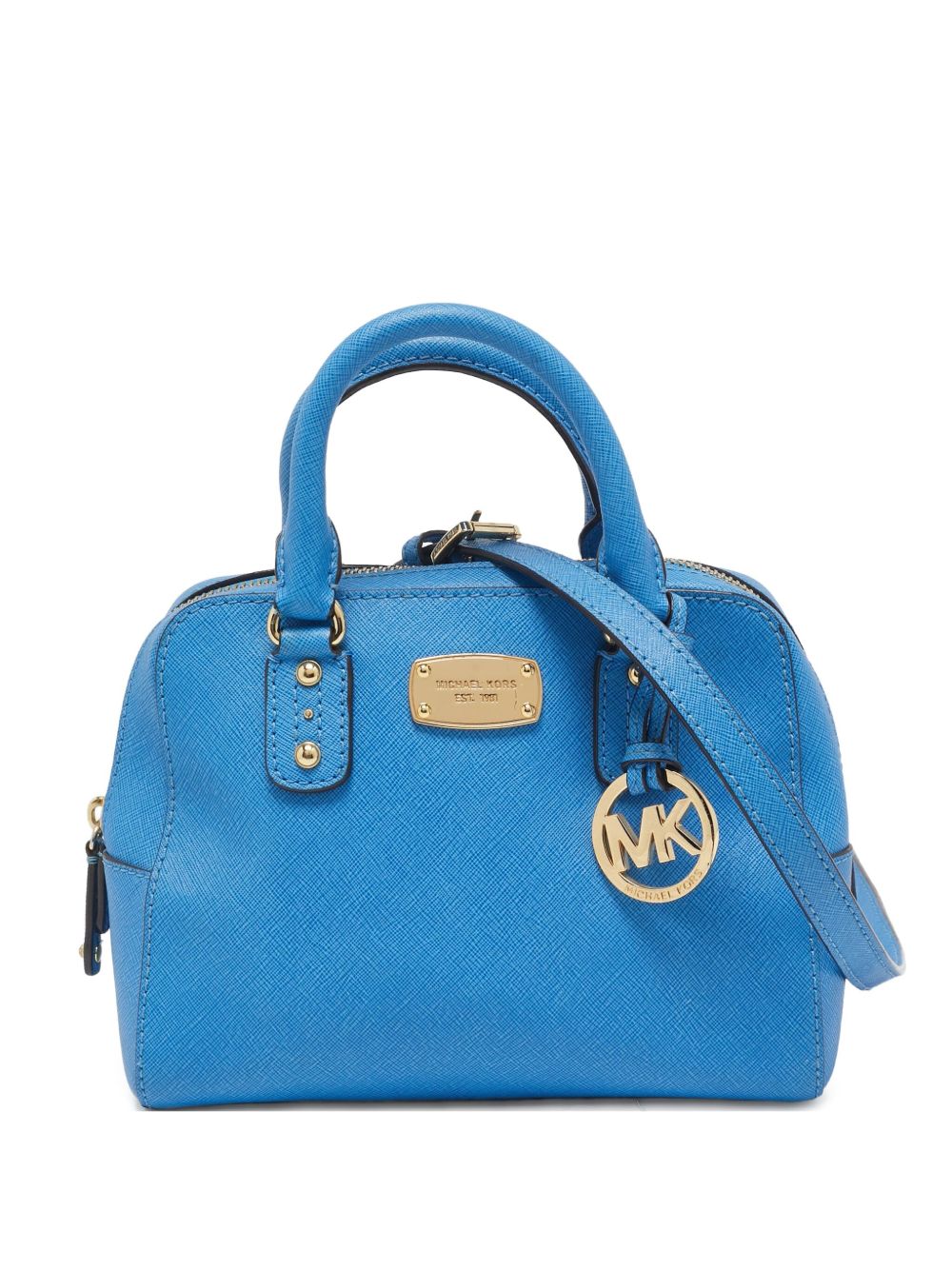 pre-owned textural leather handbag