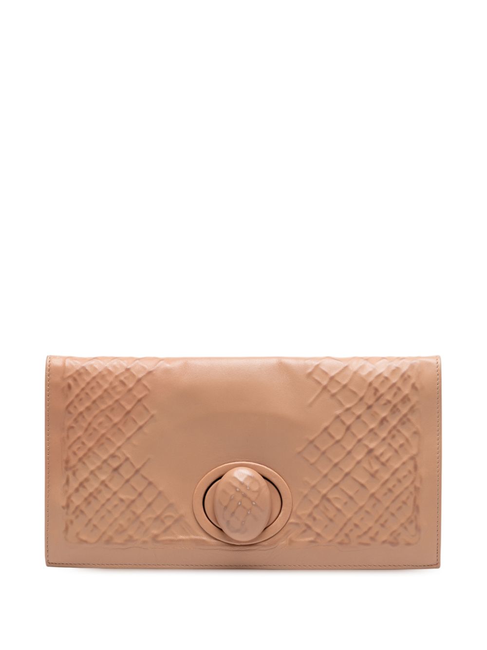 2012-2025 Nappa Embossed Intrecciato Turn Lock clutch bag
