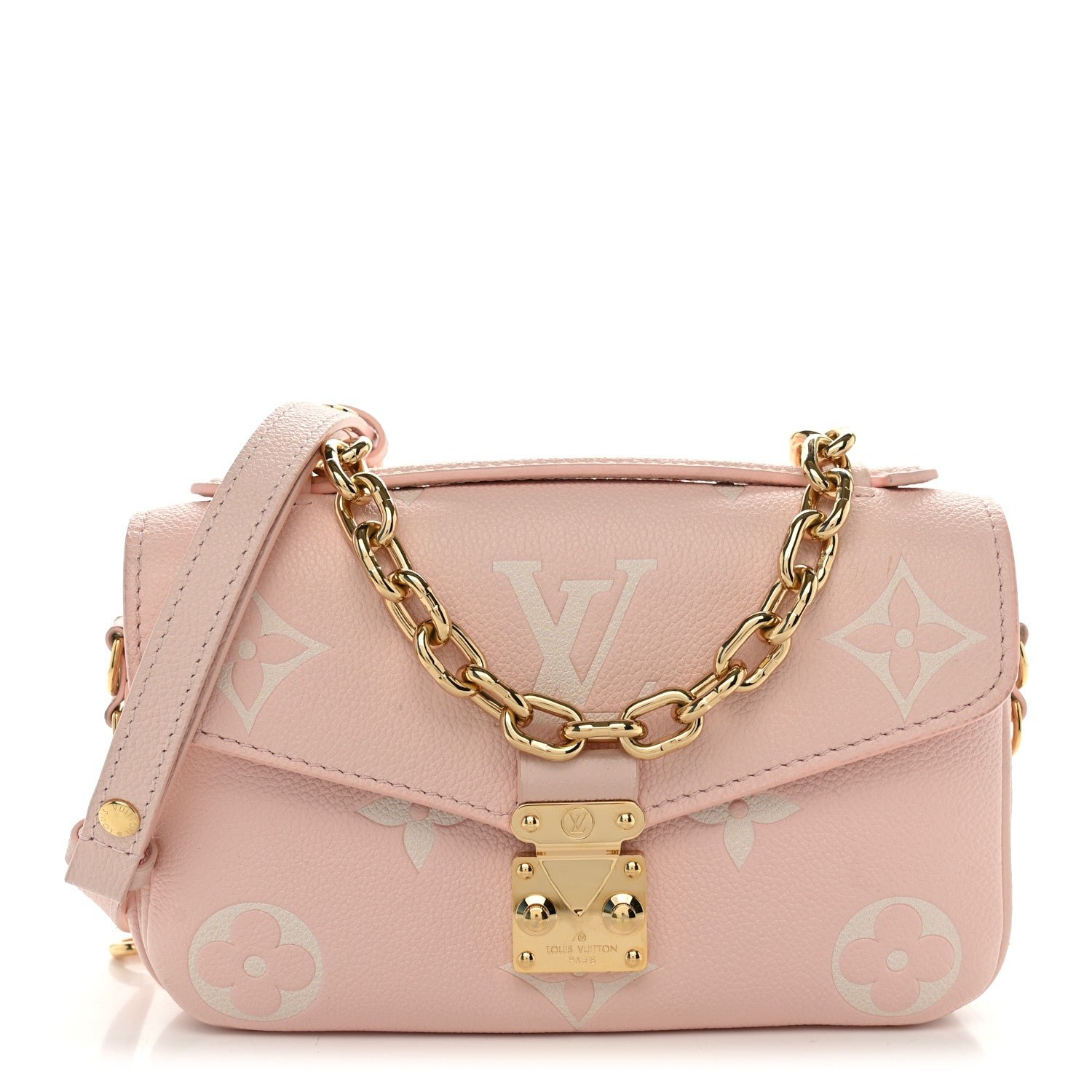 Louis Vuitton Empreinte Monogram Giant Pochette Metis East West Pink Beige