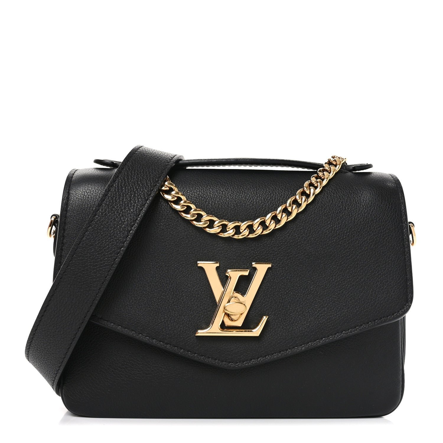 Louis Vuitton Grained Calfskin Lockme Oxford Black