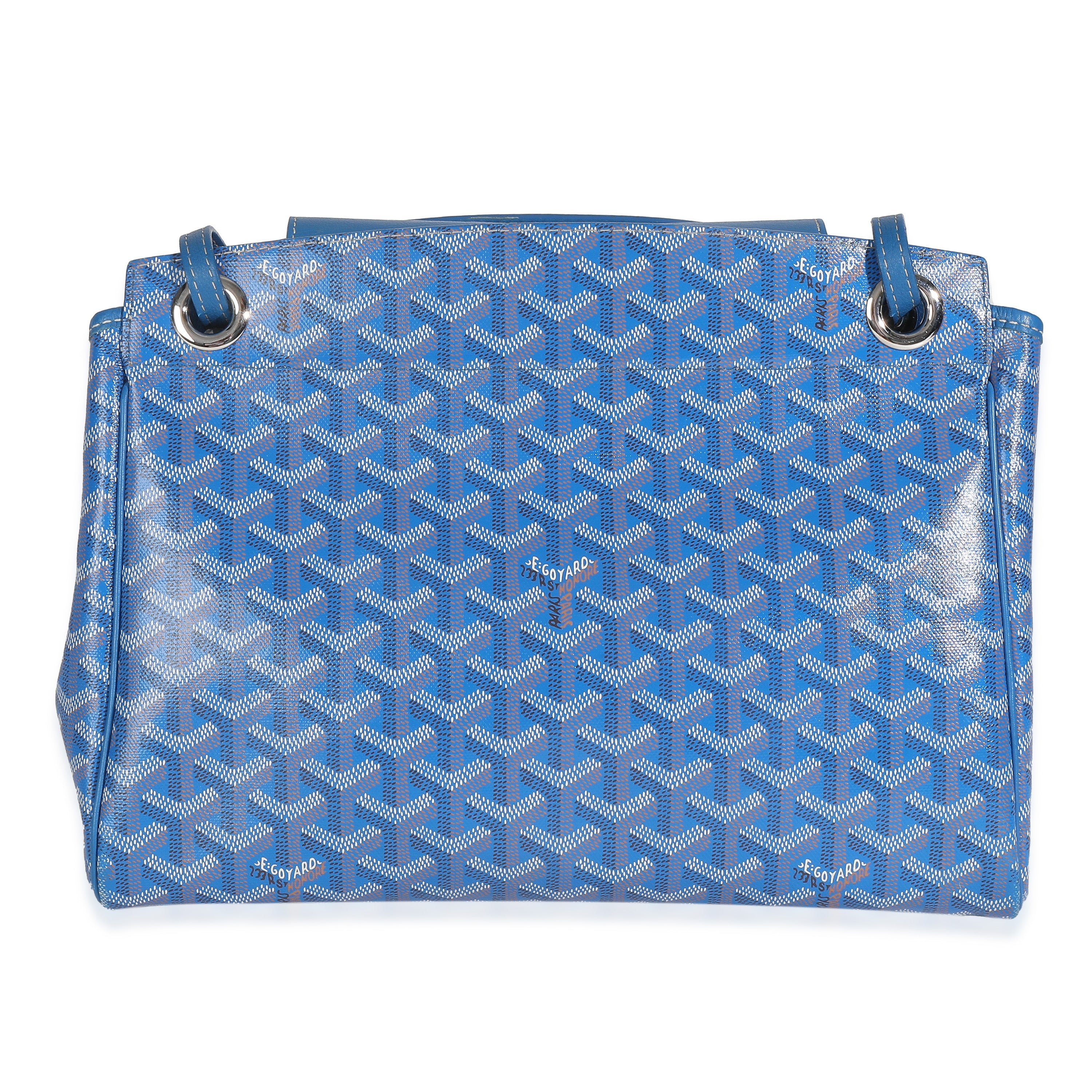 Goyard Blue Goyardine Canvas Rouette Souple PM