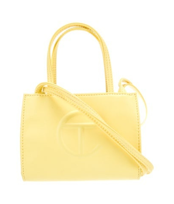 Telfar Vegan Leather Small Yellow Shopping Bag Small