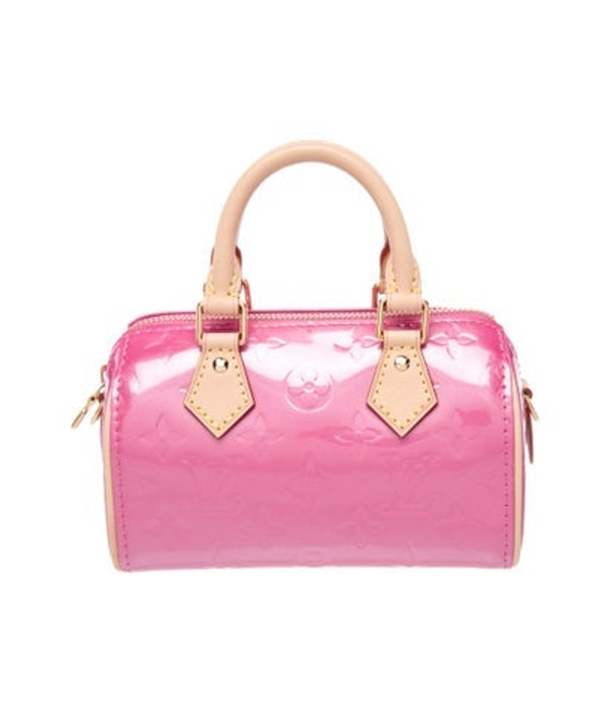 Louis Vuitton Vuitton Monogram Vernis Speedy Bandouliere Nano W Tags