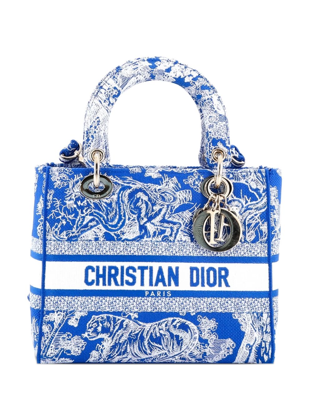 Toile de Jouy Lady D-Lite Bag Embroidered Canvas tote bag