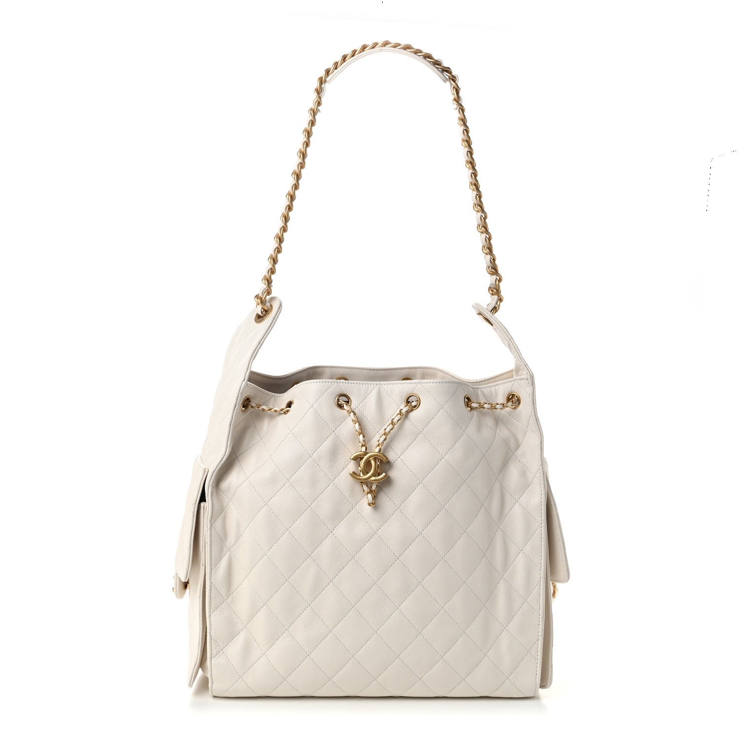 Chanel Caviar Quilted Medium Chanel 25 Handbag White