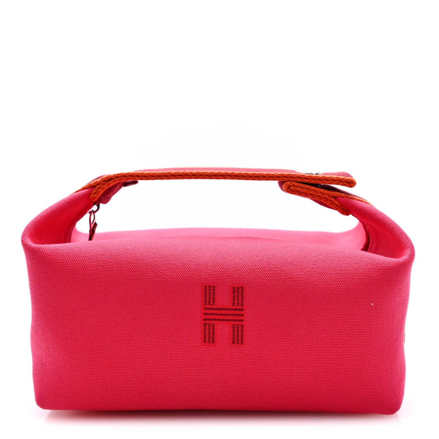 Hermes Canvas Small Bride-A-Brac Pouch Hibiscus